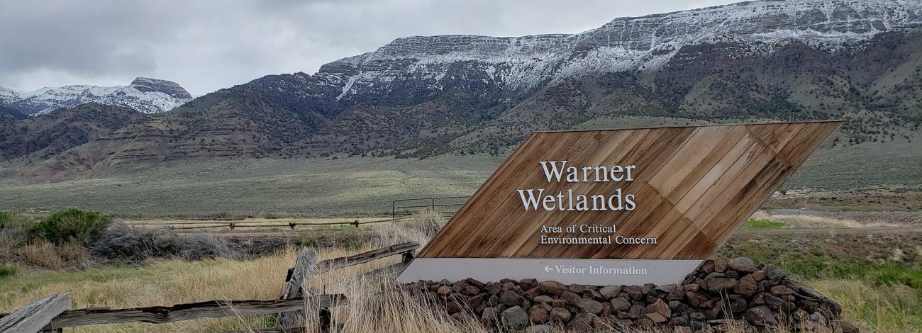 Signage at the Warner Wetlands