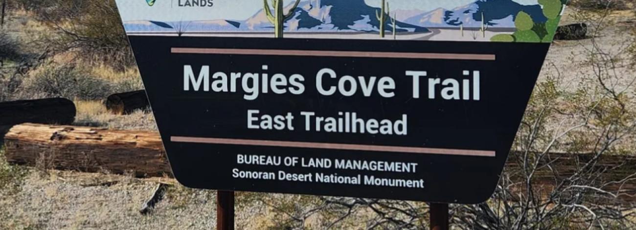 Margies Cove East Trailhead Sign