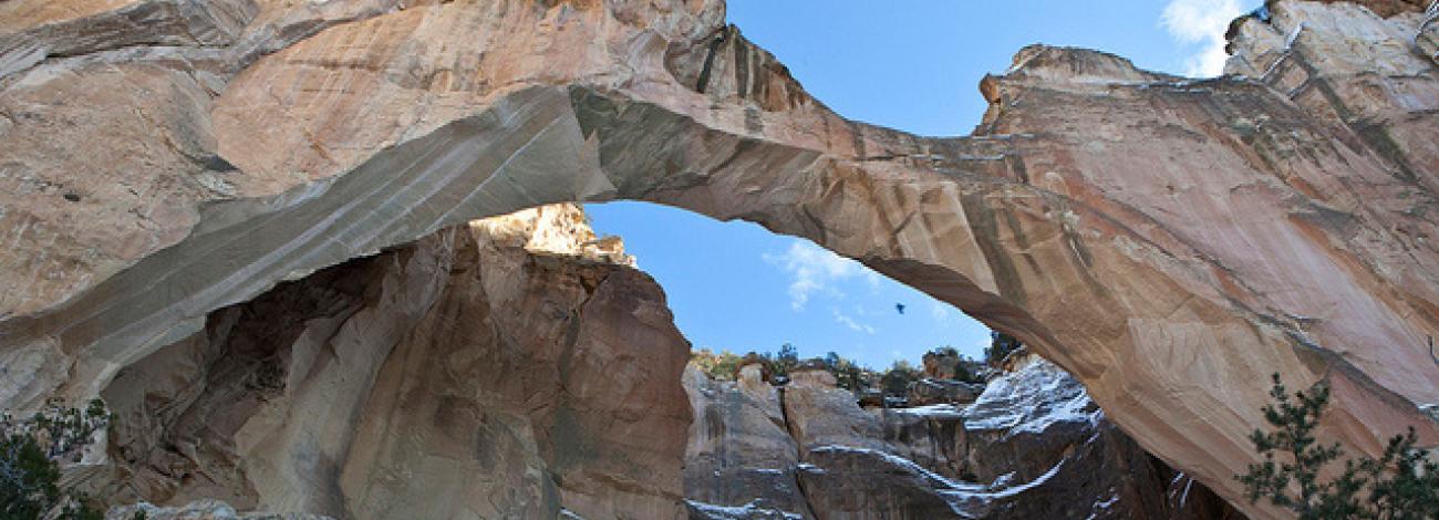 La Ventana Natural Arch in the El Malpais National Monument. 