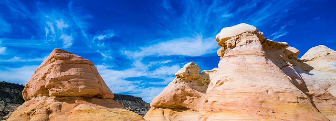 The desert landscape of the Ojito Wilderness.