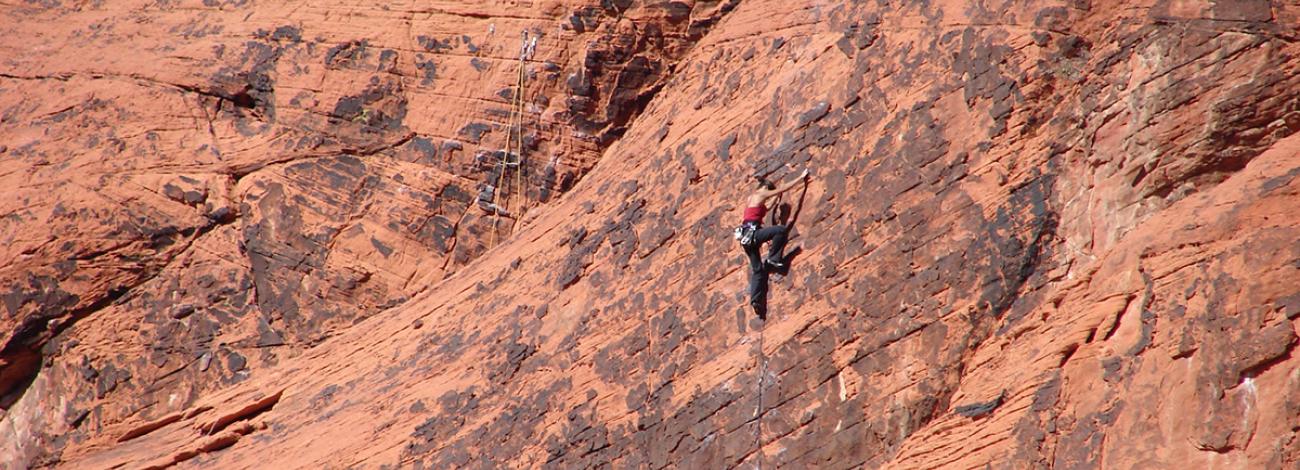Rock climber at Red Rock Canyon