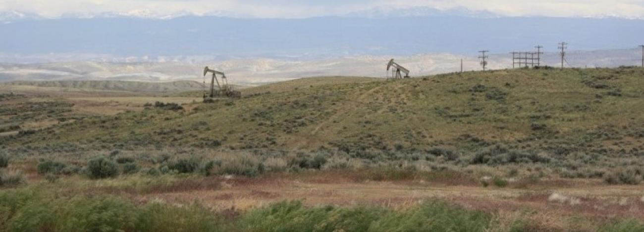 Oil and gas wells on public lands. Photo by BLM.