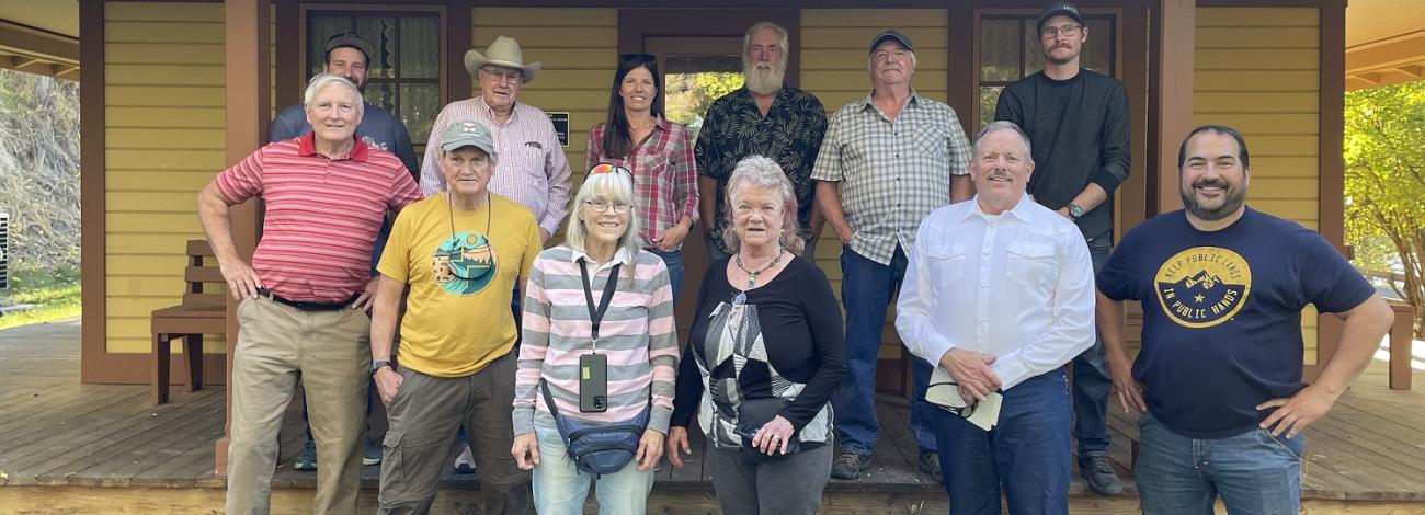 resource advisory council members posing in front of Depot House