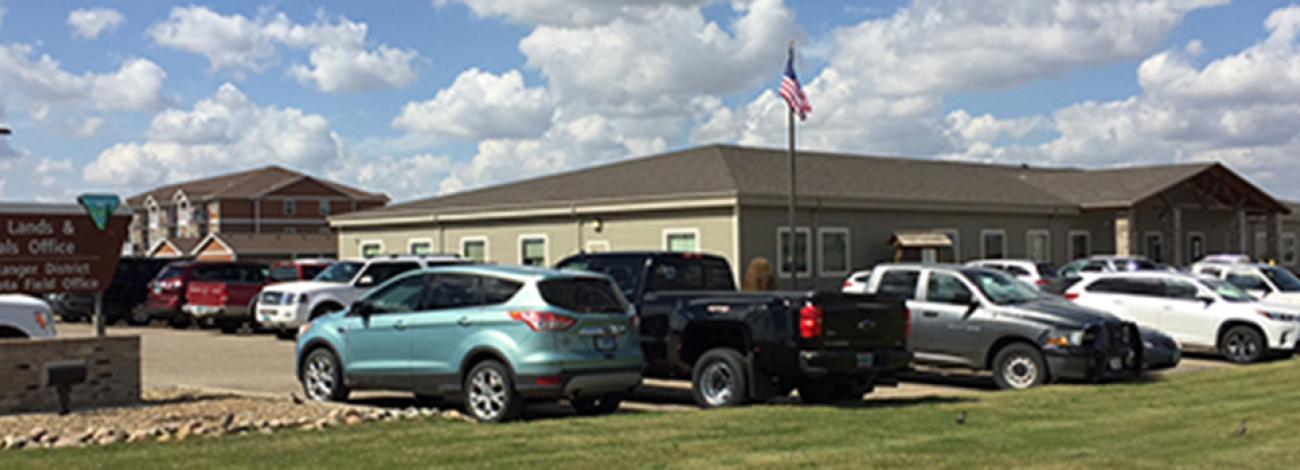 North Dakota Field Office building and sign