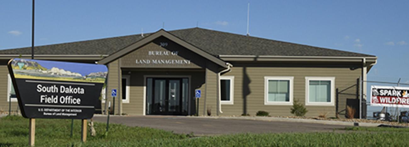 South Dakota Field Office building and sign
