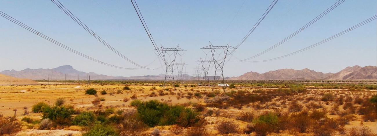 A transmission line in New Mexico.