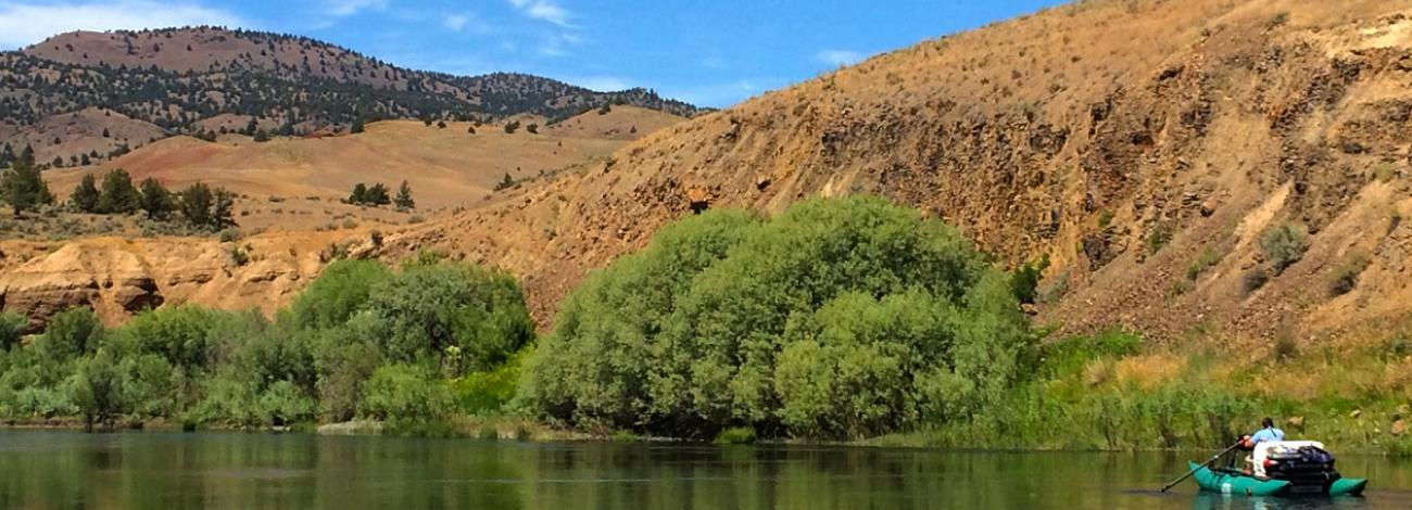 Image of a person floating the river. Photo by Michael Campbell, BLM