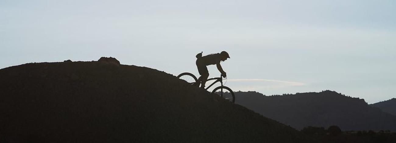 mountain biker at the North Fruita Desert