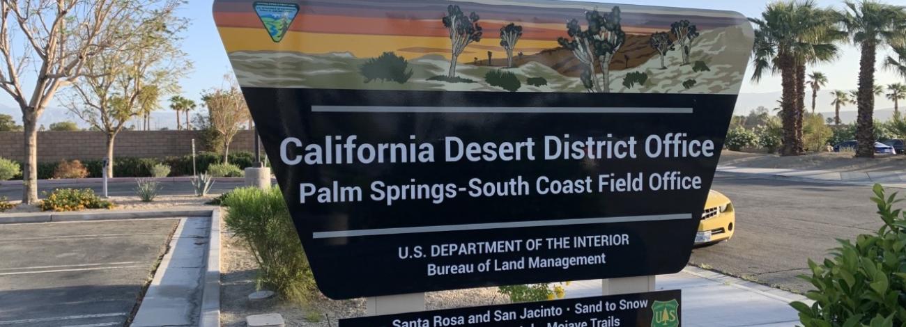 California Desert District sign
