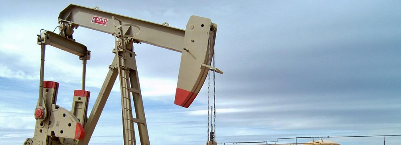 A pump jack in Carlsbad, New Mexico.