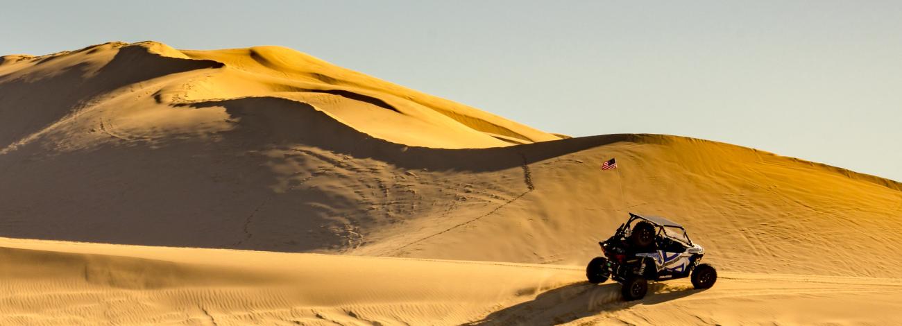OHV on a sand dune