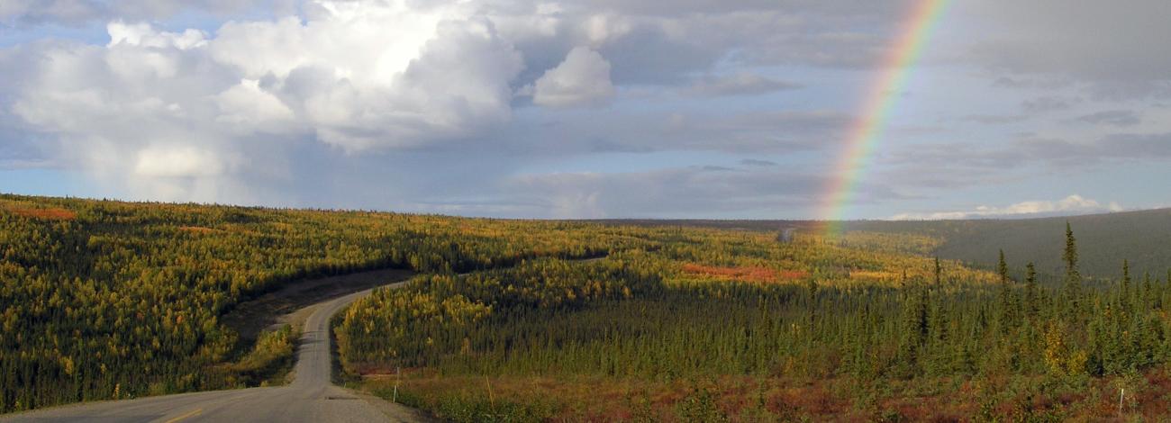 Rainbow near the Arctic Circle on the Dalton Highway, Alaska. Photo by BLM/Lisa Shon Jodwalis 2016