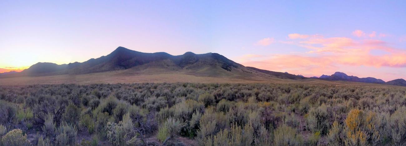 Panorama of the Tilly Creek area in Utah