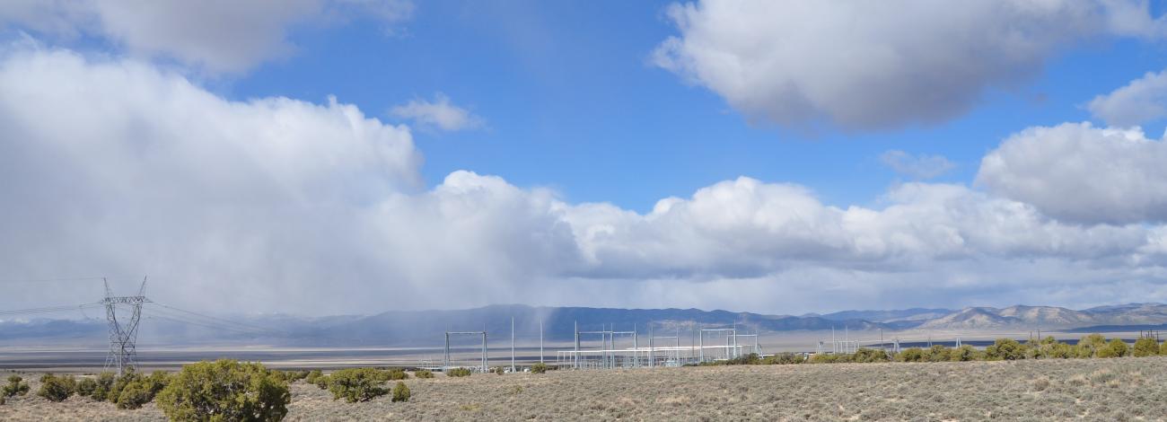 Transmission lines on land managed by Bureau of Land Management.