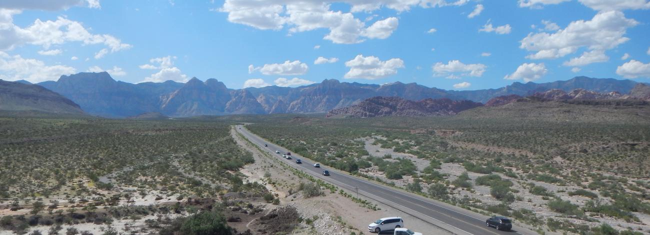 Photo of view down SR-159 in Red Rock Canyon