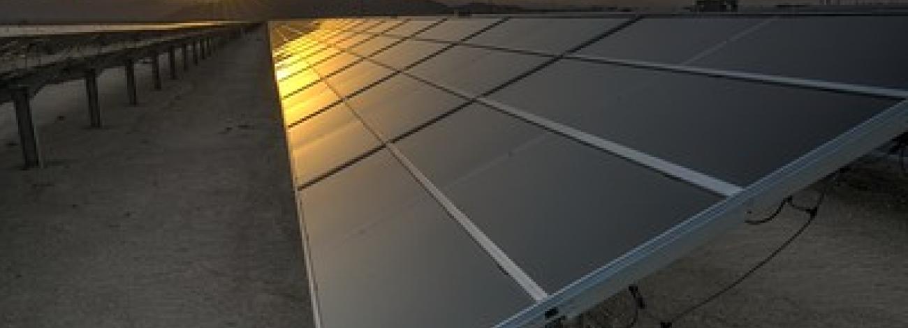 Solar Array at sun rise