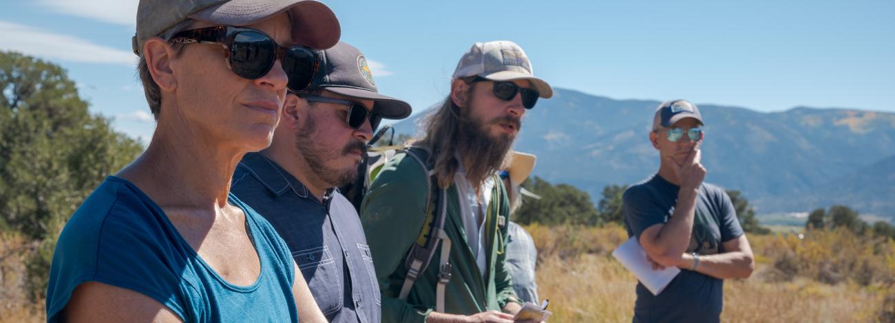 Members of the Rocky Mountain RAC survey resource damage in Chaffee County, Colo.