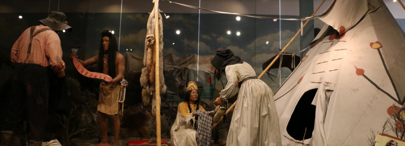 indoor diorama at the center