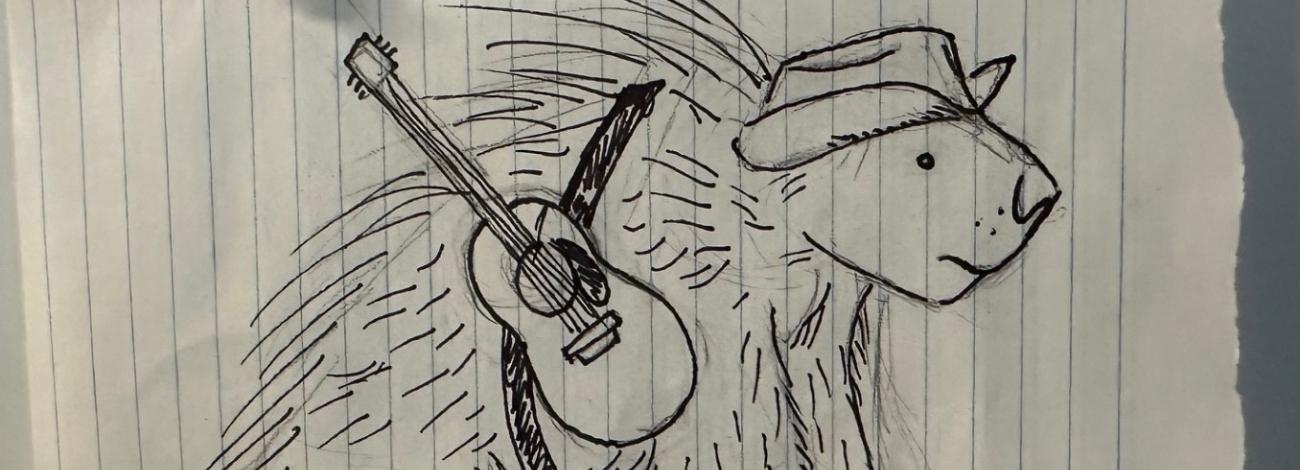 Quillie Nelson with guitar