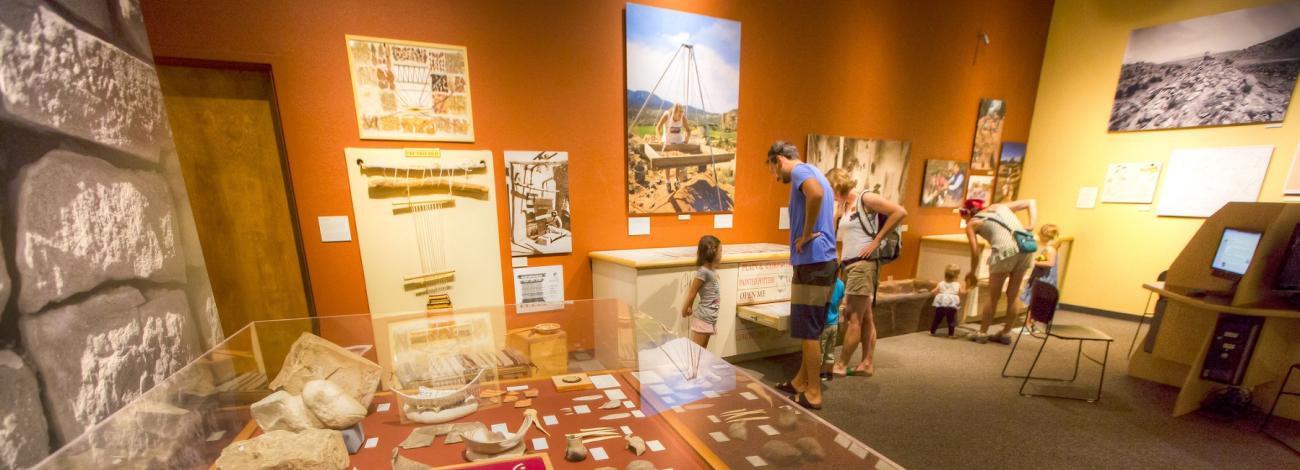 kids viewing exhibits at Canyons of the Ancients Visitor Center