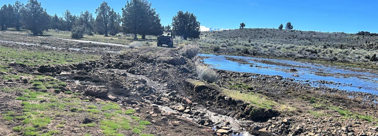 Washed out road
