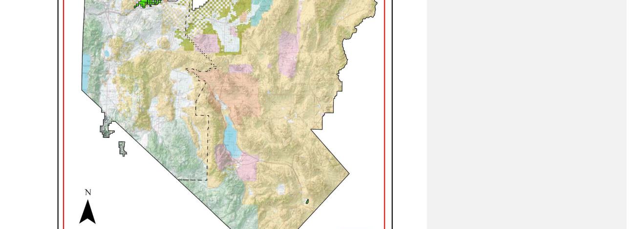 Map showing the location of proposed geothermal lease parcels in Carson City District. The parcels are located along the I-80 corridor east of Sparks.