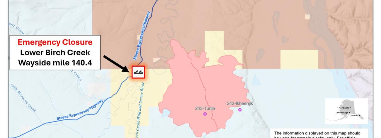 image of the map of the Lower Birch Creek Wayside and the turtle fire. 