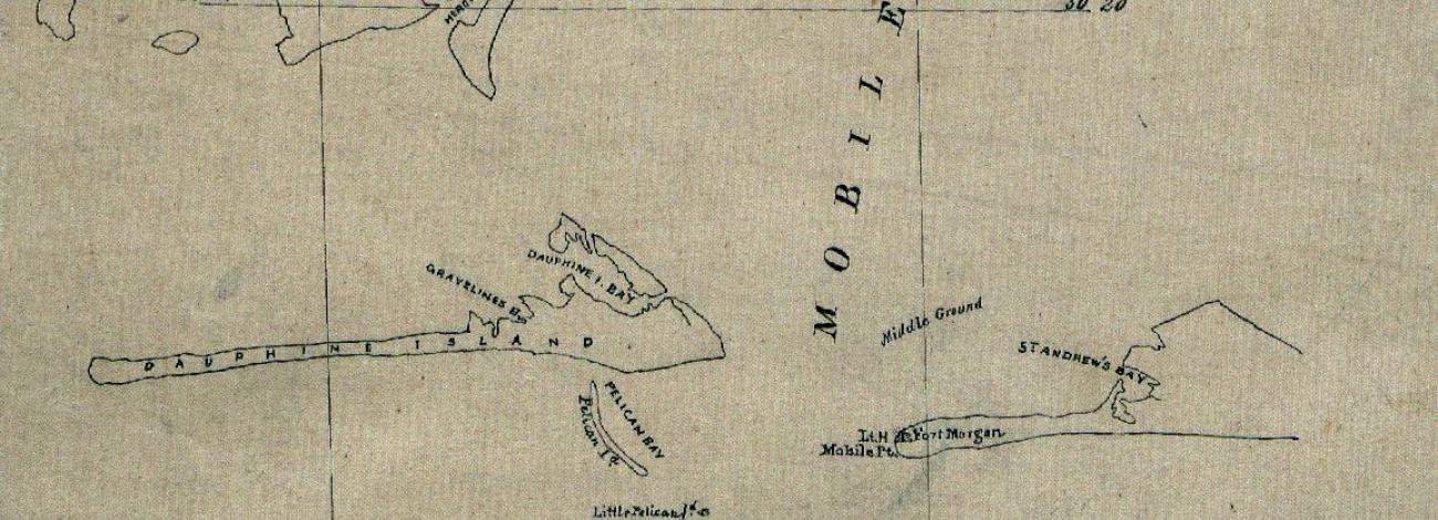 Map copied from a U.S. coastal survey from 1852