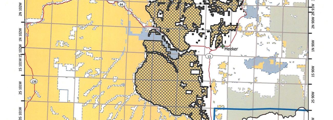 a graphic of a map showing where in the BLM White River Field Office is under emergency closure due to a fire