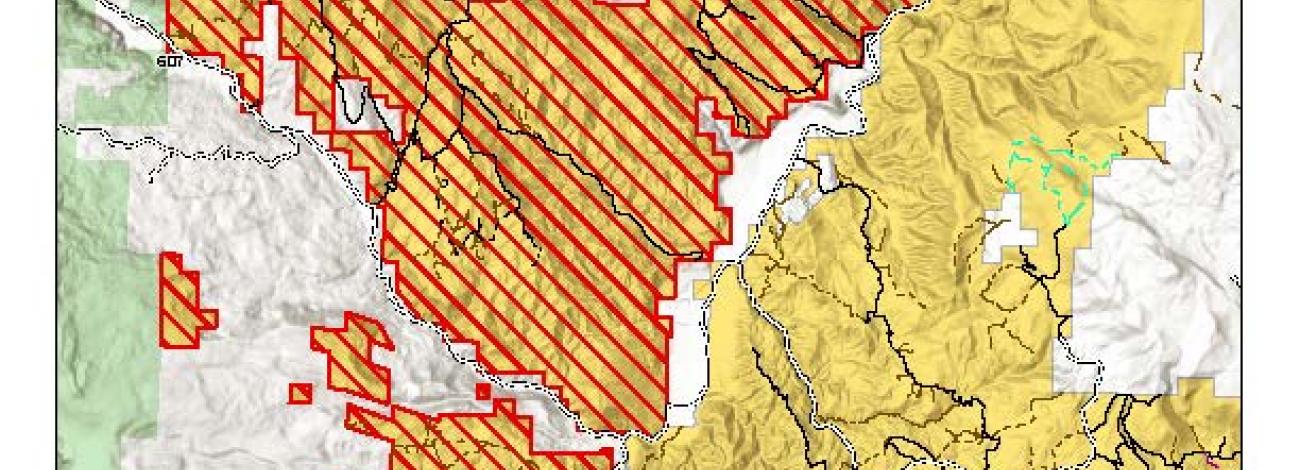 Map of land closure near Derby Fire in Garfield and Eagle counties
