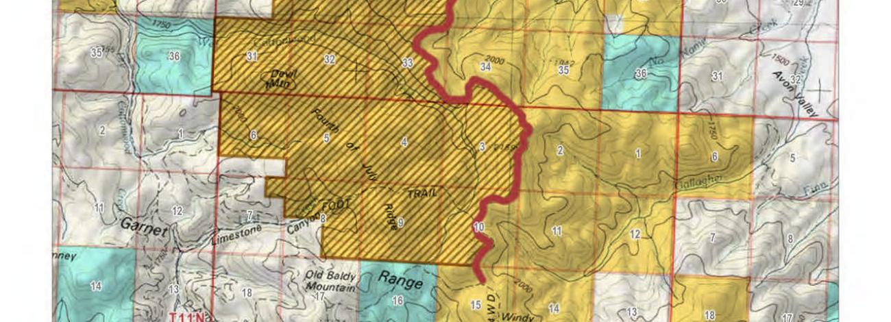 Road Closure area, aerial map