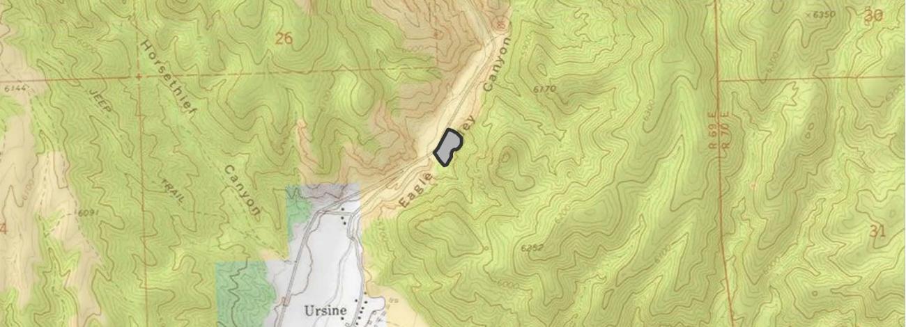 Map showing location of Eagle Valley Resort Community Pit in Ursine, Lincoln County, Nevada.