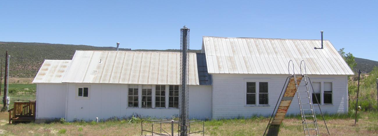 Photo of historic Browns Park School in Little Snake Field Office, Moffat County, Colorado.