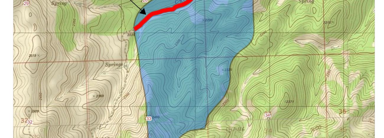 Map showing the burn area of the 2025 Chin Creek Fire, where ESR treatments will be undertaken.