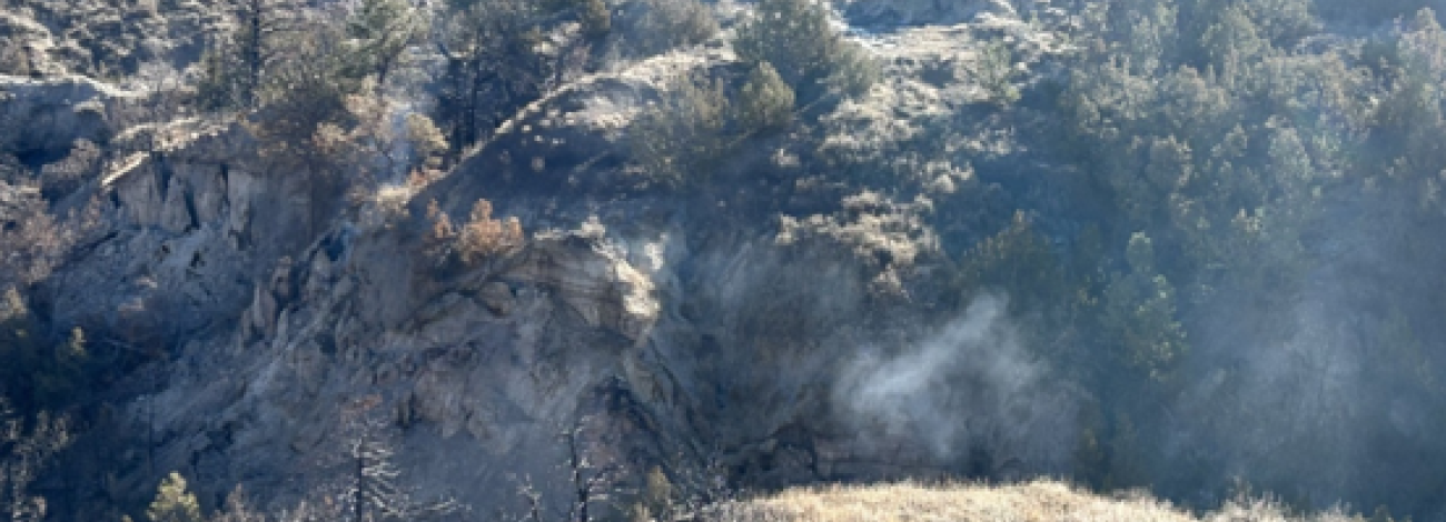 Coal Steam Fire Near Buffalo