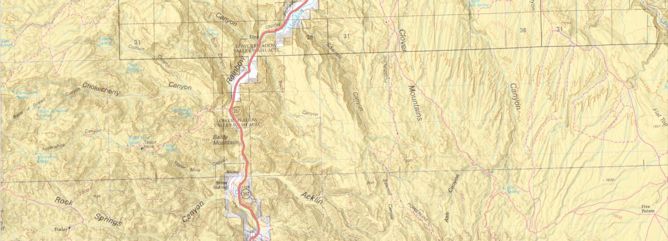 Map showing location of Mount Ella in Lincoln County