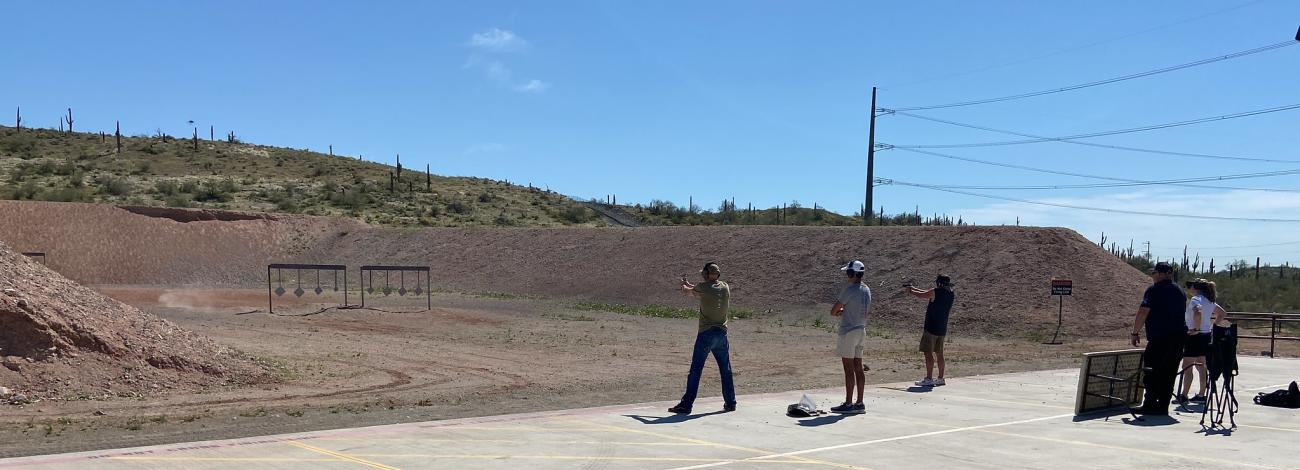 people using the Church Camp Road Recreational Shooting Site in Arizona.