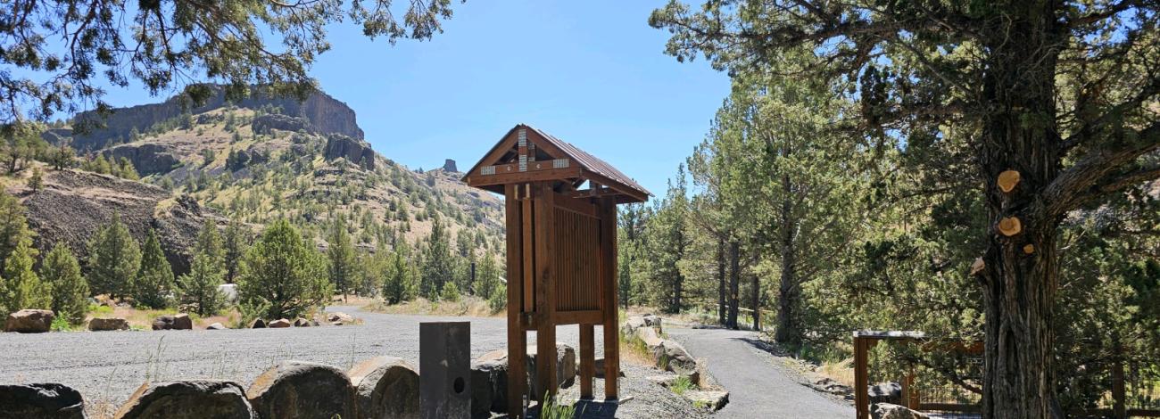 New kiosk at Chimney Rock Trailhead in Utah.