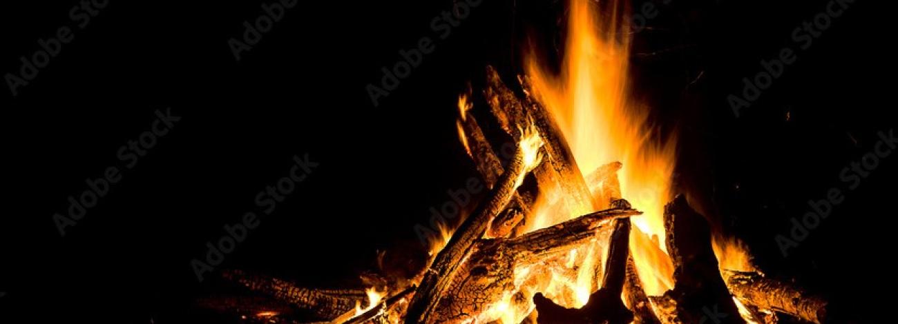 Stock image of campfire