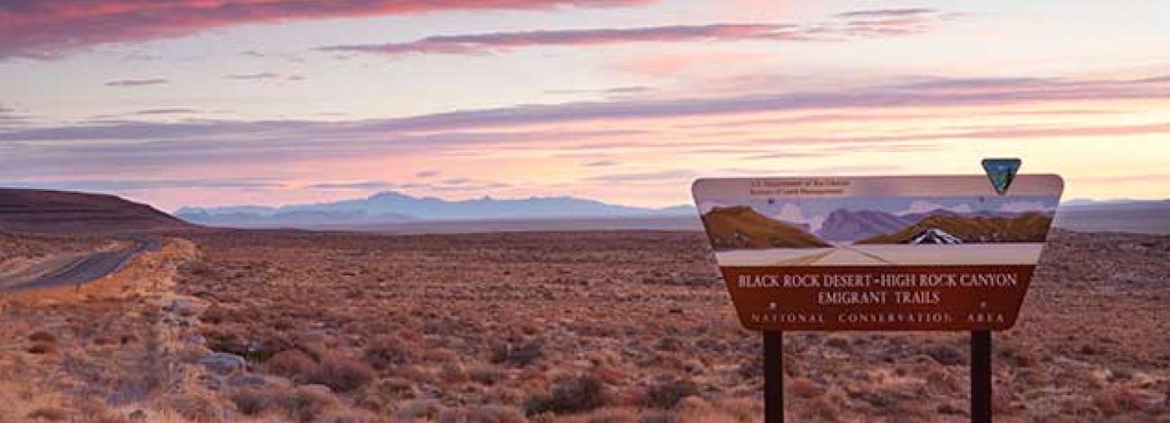 Scenic photo of the Black Rock Desert-High Rock Canyon NCA.