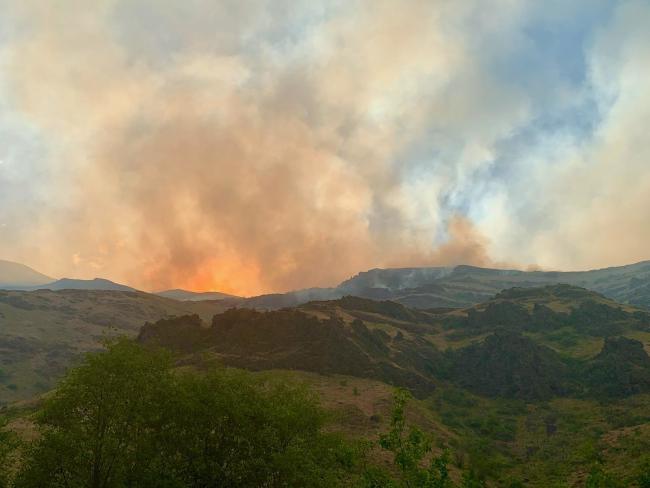 Joseph Canyon fire in Oregon.
