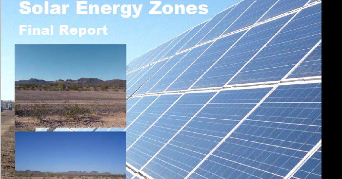 Regional Mitigation Strategy for the Arizona Solar Energy Zones [Final
