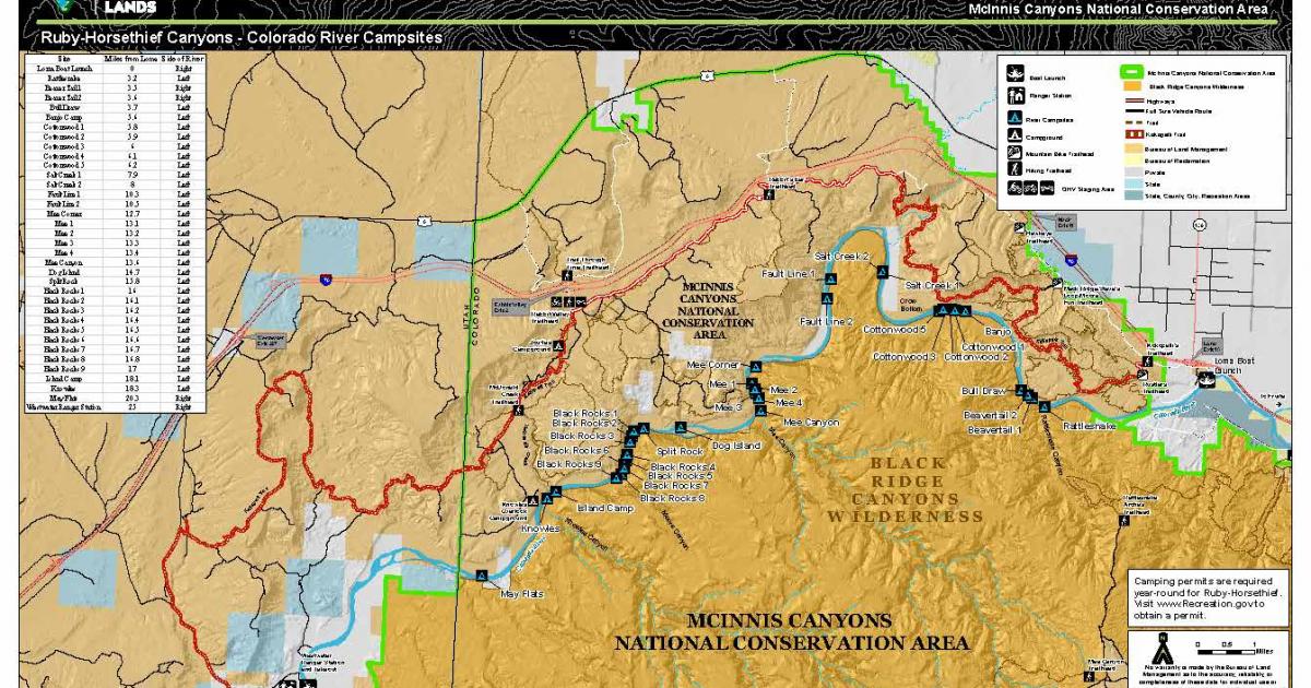 McInnis Canyon National Conservation Area Ruby Horsethief Canyons