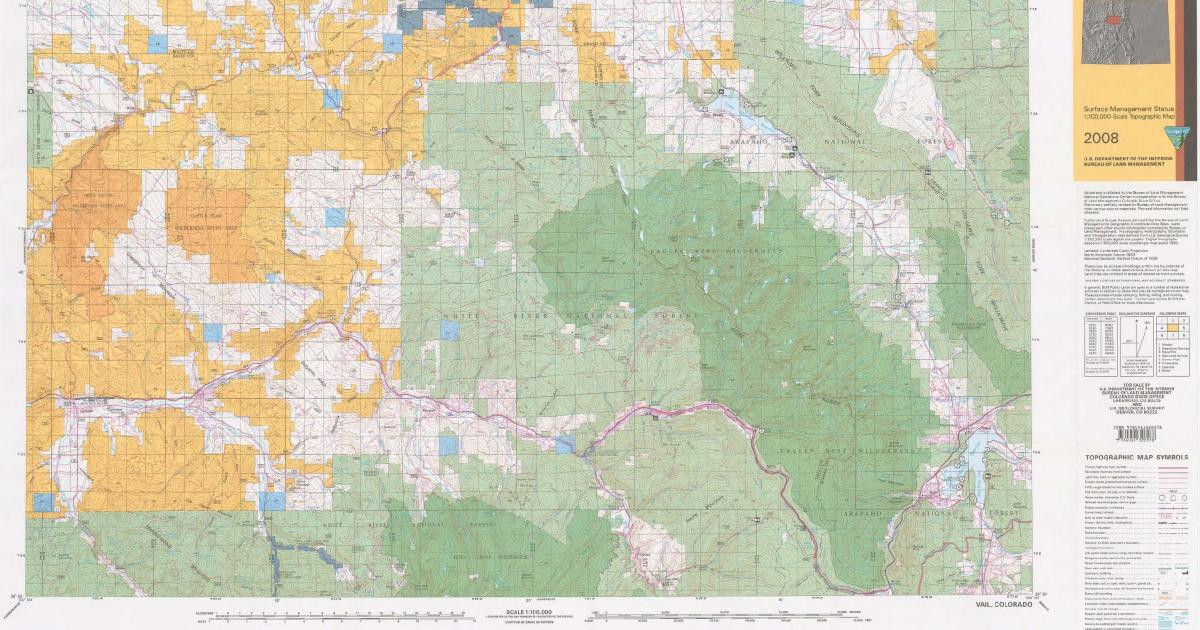 CO Surface Management Status Vail Map | Bureau of Land Management