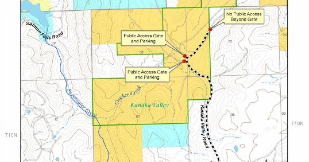 Public Access to BLM Land in Kanaka Valley Bureau of Land Management