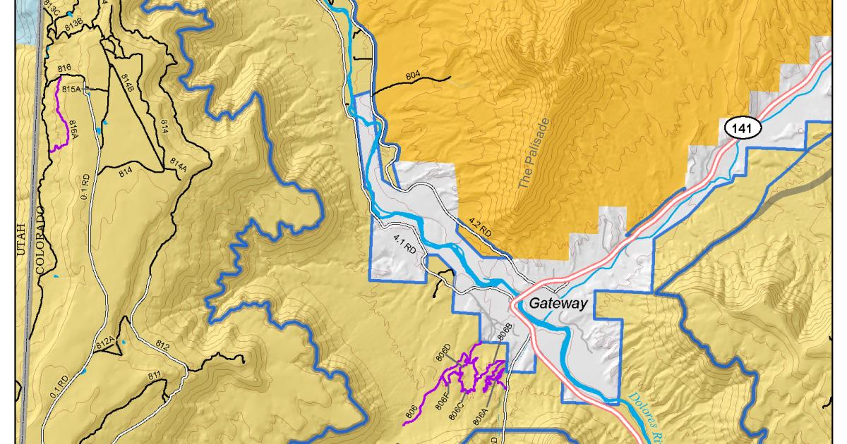 Gateway Extensive Recreation Management Area Dolores Point Map