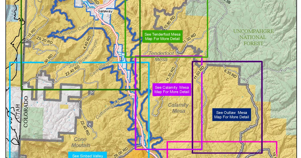 Gateway Extensive Recreation Management Area - Overview Map | Bureau of ...