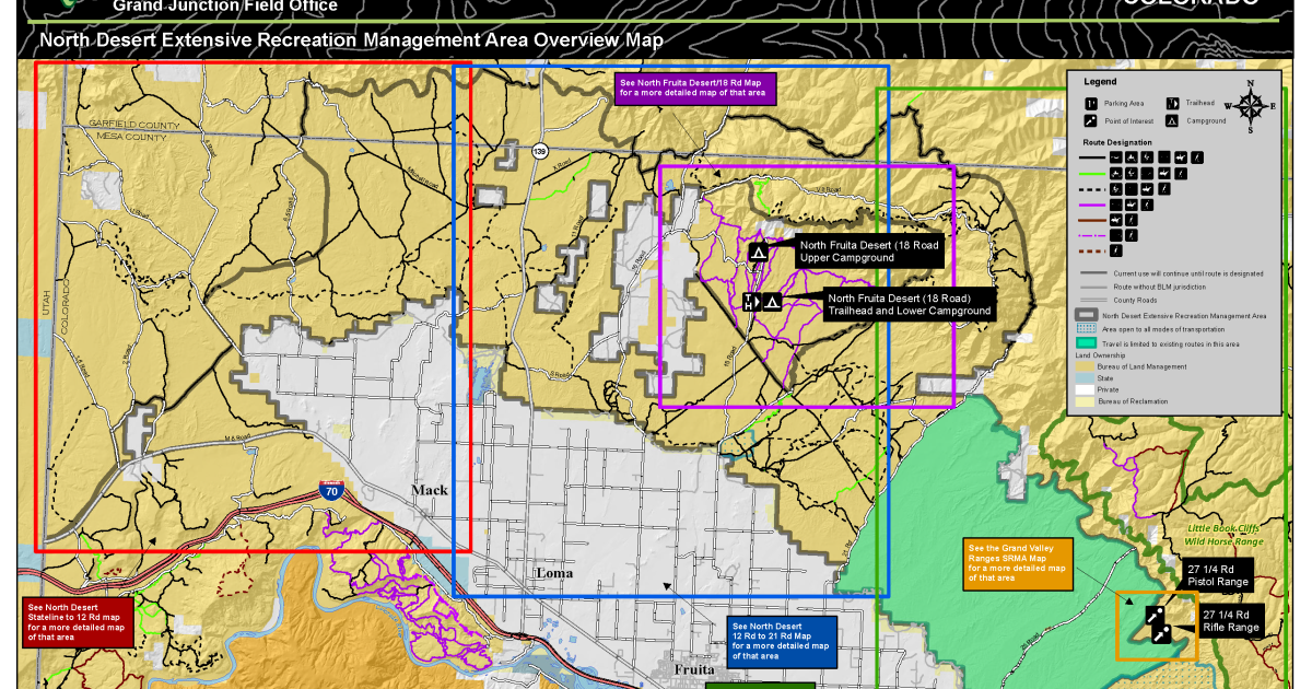 North Desert Extensive Recreation Management Area Overview Map | Bureau of  Land Management