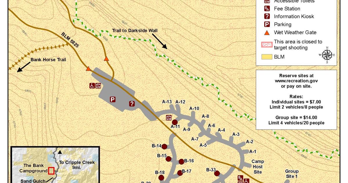 BLM CO RGFO The Bank Campground Map Bureau of Land Management