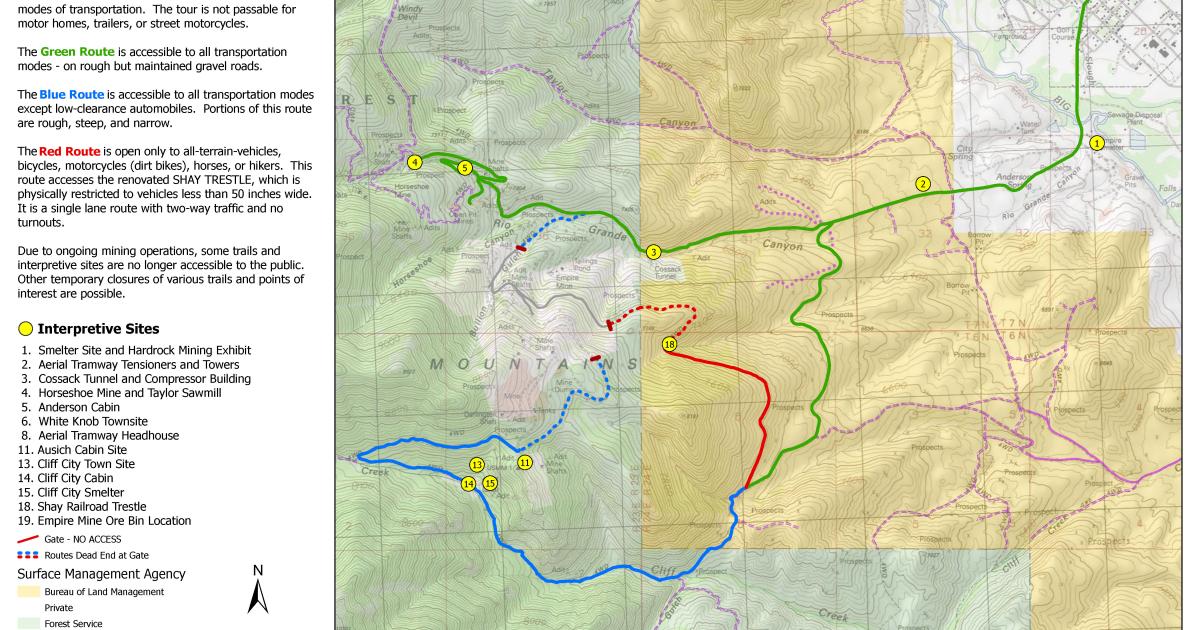 Mackay Mine Hill Tour Map Bureau of Land Management